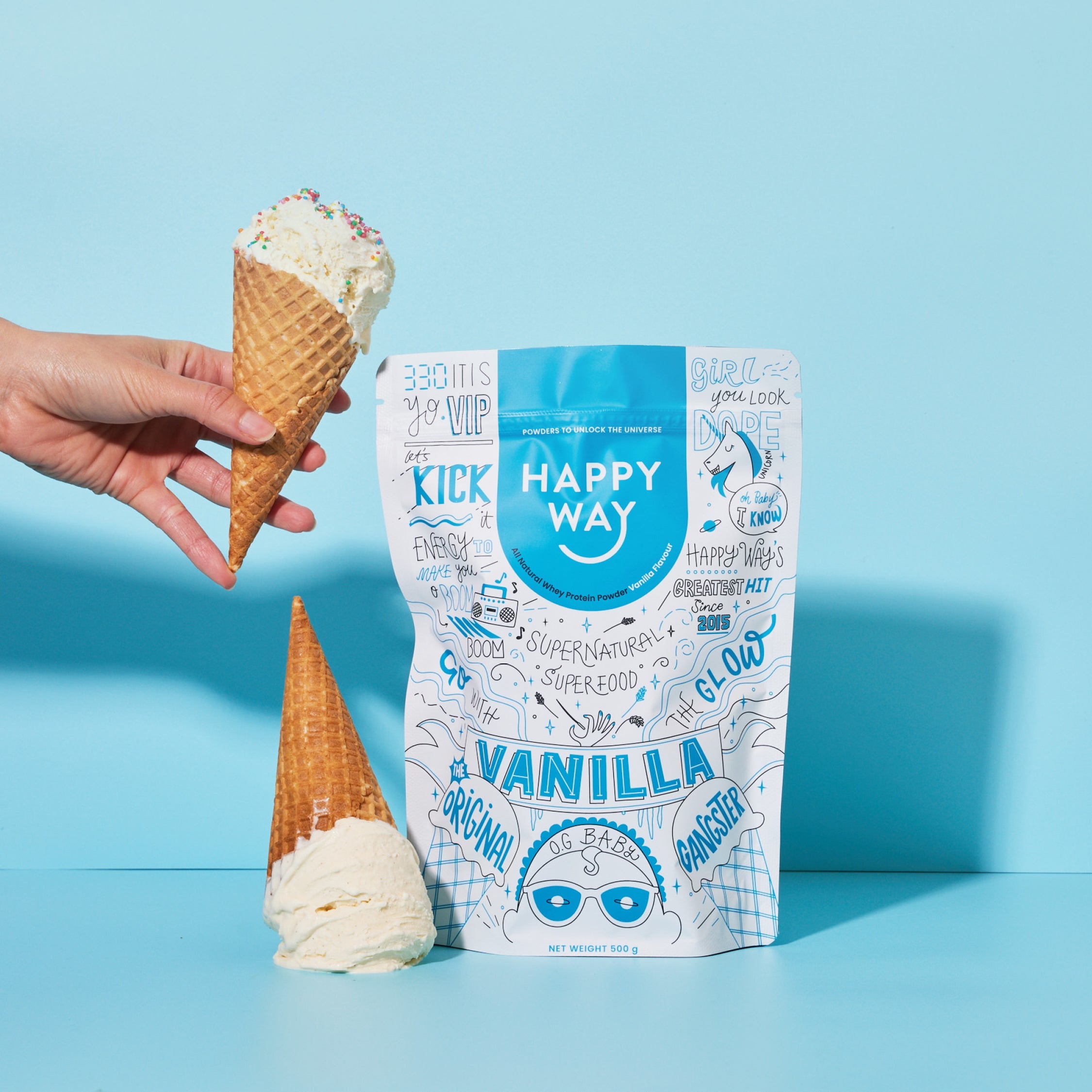 Happy Way Whey Protein Powder Vanilla